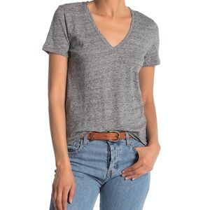 Madewell Heather Gray V-Neck Tee